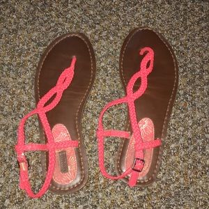 Coral sandals